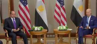 الرئيس السيسي يلتقى بنظيره الأمريكي على هامش قمة جدة للأمن والتنمية