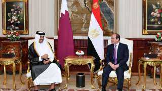 أمير قطر يشيد بجهود مصر بقيادة الرئيس السيسى لترسيخ دعائم السلم والأمن الإقليمى