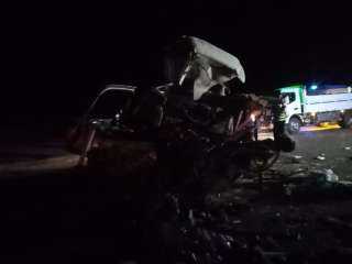 إصابة 9 أشخاص فى تصادم سيارتين بطريق أبوسمبل جنوب أسوان