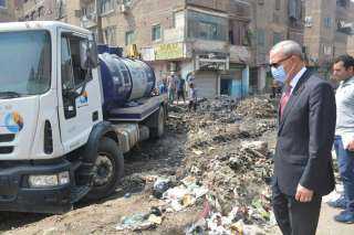 محافظ القليوبية يتابع الحملة المكبرة لازالة تراكمات القمامة من شارع عرابي بغرب شبرا الخيمة