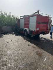 إصابة 2 من رجال الحماية المدنية أثناء ذهابهم لإطفاء حريق بسيارة في طنطا