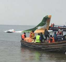 تحطم طائرة ركاب تنزانية في بحيرة فيكتوريا أثناء محاولتها الهبوط في مطار بوكوبا