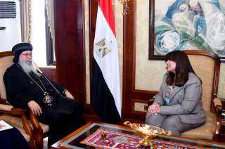 وزيرة الهجرة تستقبل الأنبا سارافيم أسقف  مصر في «أوهايو وميتشجن وإنديانا»