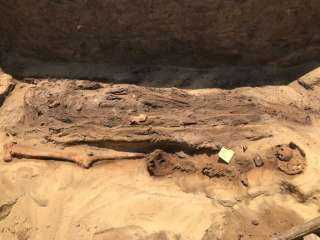 الكشف عن مقابر ودفنات ترجع لعصور مختلفة  ومومياوات ذات ألسنة ذهبية بجبانة قويسنا الأثرية