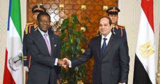 الرئيس السيسى ورئيس غينيا الاستوائية يتوافقان على تفعيل أطر التعاون المشترك