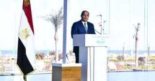 الرئيس السيسى يتفقد نادى شربين الرياضى خلال افتتاح مدينة المنصورة الجديدة