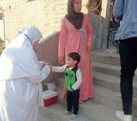 تطعيم ٦٣٤١٩٦ طفل فى أول أيام الحملة القومية للتطعيم ضد مرض شلل الأطفال بالبحيرة