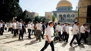 مستوطنون إسرائيليون يقتحمون ساحات الأقصى للاحتفال بالعيد اليهودى