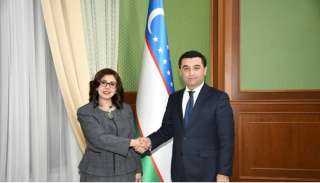 السفيرة المصرية فى طشقند تلتقي القائم بأعمال وزير الخارجية الأوزبكى الجديد