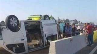 إصابة مديرة الشئون الفنية بالجهاز المركزي و4 آخرين في حادث انقلاب سيارة بالمقطم
