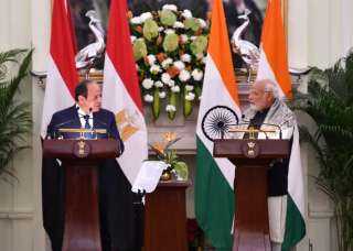 نص كلمة السيد الرئيس عبد الفتاح السيسي خلال المؤتمر الصحفي المشترك مع رئيس وزراء جمهورية الهند