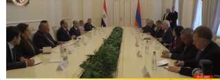 جلسة مباحثات موسعة بين الرئيس السيسي ونظيره الأرمينى بالقصر الرئاسى بأرمينيا