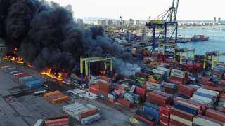 الطائرات تكافح اندلاع حريق جديد في ميناء إسكندرونة التركي