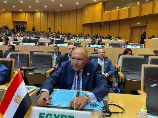 وزير الخارجية يلقى كلمة مصر حول البند الخاص بتقرير أنشطة مجلس السلم والأمن