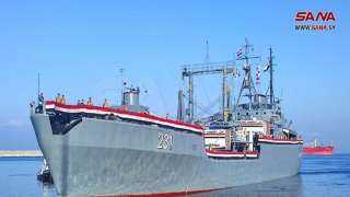 وصول سفينة مصرية إلى ميناء اللاذقية اليوم محملة بنحو 500 طن من المساعدات الإغاثية
