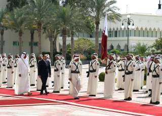 مراسم الاستقبال الرسمى لرئيس الوزراء من نظيره القطرى