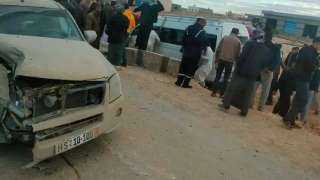 إصابة 14 شخصا في تصادم 4 سيارات على طريق «القصاصين الصالحية» بالشرقية