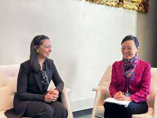 مايا مرسى تجتمع مع نائبة رئيس لجنة العمل المعنية بالطفل والمرأة التابعة لمجلس الدولة في جمهورية الصين