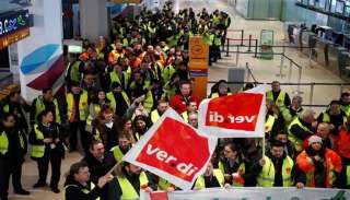 إضرابات تشل مطارات المانياوإلغاء مئات الرحلات الجوية