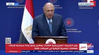 سامح شكرى: تسارع وتيرة اللقاءات يعكس وجود إرادة سياسية للارتقاء بالعلاقات المصرية التركية