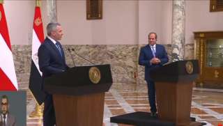 الرئاسة: الرئيس السيسى ومستشار النمسا ناقشا أوضاع السودان وفلسطين وسد النهضة