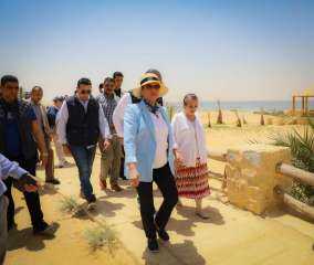 الاميرة عالية بنت الحسين تقوم بجولة تفقدية لمنطقة الجذب السياحى بمحمية وادى الريان بالفيوم