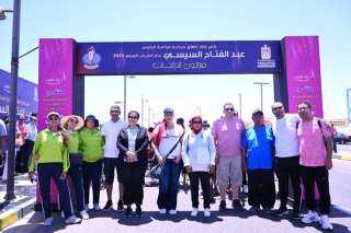 انطلاق ماراثون الدراجات الهوائية والجري للمشاركين بملتقى الرياضة والتنمية الأول للدول العربية
