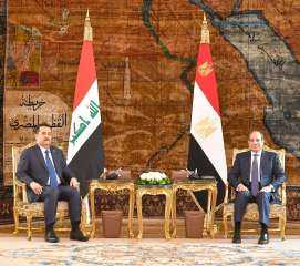 الرئيس السيسى يستقبل رئيس وزراء العراق بقصر الاتحادية