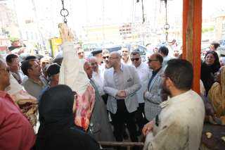 محافظ بني سويف يتفقد شوادر اللحوم  تزامنا مع  استقبال عيد الأضحى المبارك
