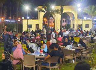 توافد الآلاف من أبناء بورسعيد وزائريها على الحدائق العامة والمتنزهات والميادين خلال ثالث أيام عيد الأضحى ببورسعيد