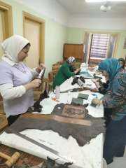 الشباب والرياضة تواصل تنفيذ الورشة التدريبية على صناعة المشغولات اليدوية بالجلود بمحافظة الغربية