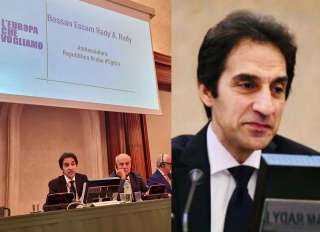 السفير بسام راضى يشرح موقف مصر من قضية الهجرة غير الشرعية أمام مجلس الشيوخ الإيطالي