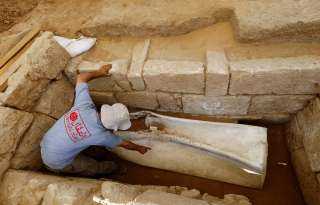 اكتشاف 125 قبرا في جبانة من العصر الروماني بغزة