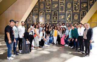 وزيرة الهجرة تجري زيارة للمتحف المصري الكبير بصحبة 50 شابًا مصريًا من شباب ”ميدسي”