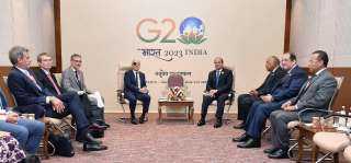 الرئيس السيسى يلتقى المستشار الألماني على هامش انعقاد قمة مجموعة العشرين بالهند