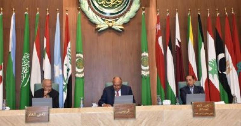وزير الخارجية سامح شكرى خلال ترؤسه مجلس وزراء الخارجية العرب