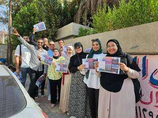 وزارة الشباب :  حملة سند شباب الصعيد توزّع  بروشورات بشوارع وميادين بني سويف
