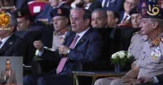 الرئيس السيسى: الجيش المصرى تمكن بالفكر والتخطيط والعزيمة أن يحقق نصر أكتوبر