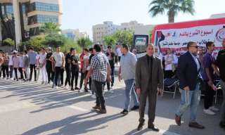 جامعة عين شمس تدشن حملة للتبرع بالدم لصالح الأشقاء الفلسطينيين