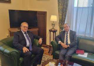 سفير مصر في موسكو يبحث تطورات الوضع في الأراضي الفلسطينية مع مبعوث الرئيس الروسي للشرق الأوسط