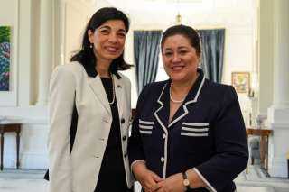 توديع الحاكم العام لنيوزيلندا للسفيرة المصرية