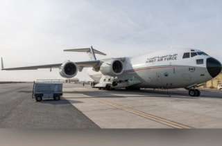 إقلاع الطائرة الإغاثية السادسة من الجسر الجوي الكويتي متجهة إلى  مطار العريش