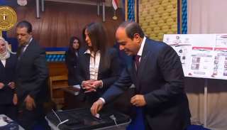 الرئيس عبد الفتاح السيسي يدلي بصوته بالانتخابات الرئاسية ٢٠٢٤
