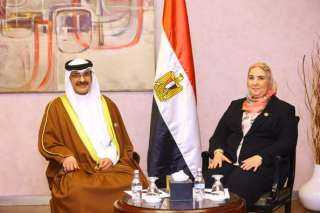 وزيرة التضامن الاجتماعي تلتقي وزير التنمية الاجتماعية بمملكة البحرين