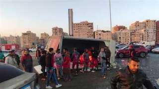 إصابة 3 أشخاص في انقلاب وتصادم سيارتين بطريق الإسماعيلية الصحراوي