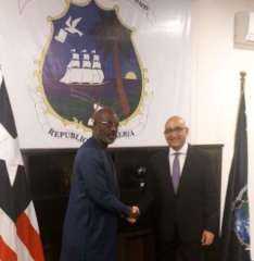السفير أحمد عبد العظيم يقدم أوراق اعتماده سفيراً لجمهورية مصر العربية لدى ليبيريا