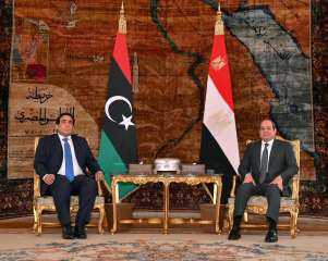 الرئيس السيسى يستقبل المنفى ويؤكد دعم مصـر لجهود حماية وحدة الأراضى الليبية