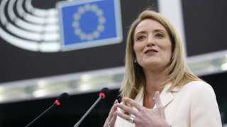 رئيسة البرلمان الأوروبي: حل الدولتين كفيل بضمان أمن إسرائيل وفتح أفق للفلسطنيين