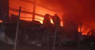 إصابة 4 أشخاص من رجال الإطفاء في حريق داخل مصنع طوب بالبحيرة