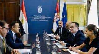 سفير جمهورية مصر العربية لدى بلجراد يناقش سبل تطوير العلاقات الثنائية مع وزير الخارجية الصربي